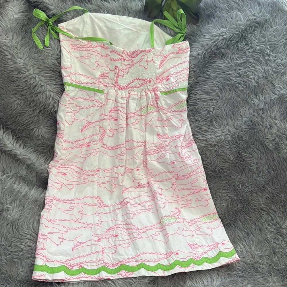 Lilly Pulitzer Pink and Green Kids summer ☀️💖🌴Casual Dress - Picture 5 of 7